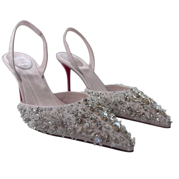 NWT Christian Louboutin Queenissima Sling 80 (37.5/7.5) - Picture 2 of 8